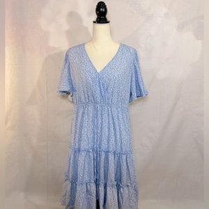 Brand: SHEIN | Color: Light Blue | Size: 2XL | Floral Dress